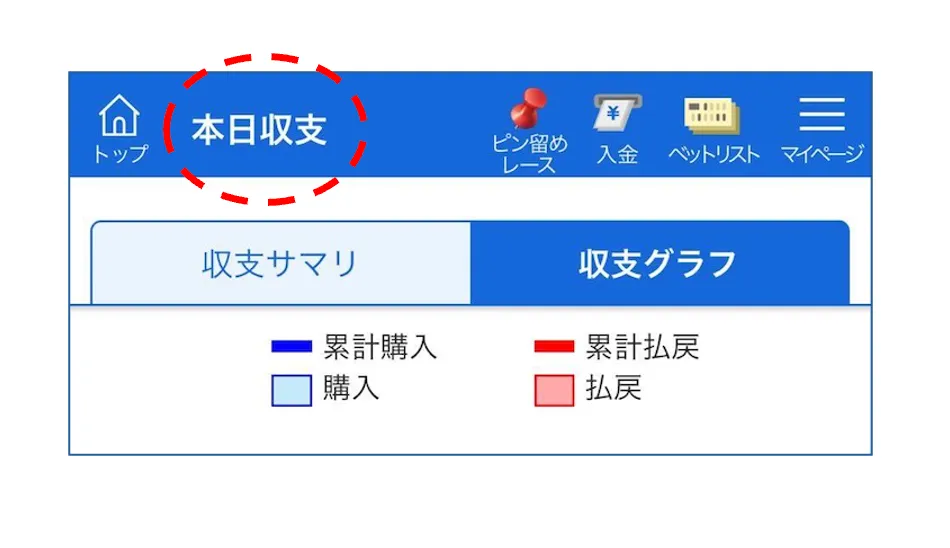 本日収支の写真