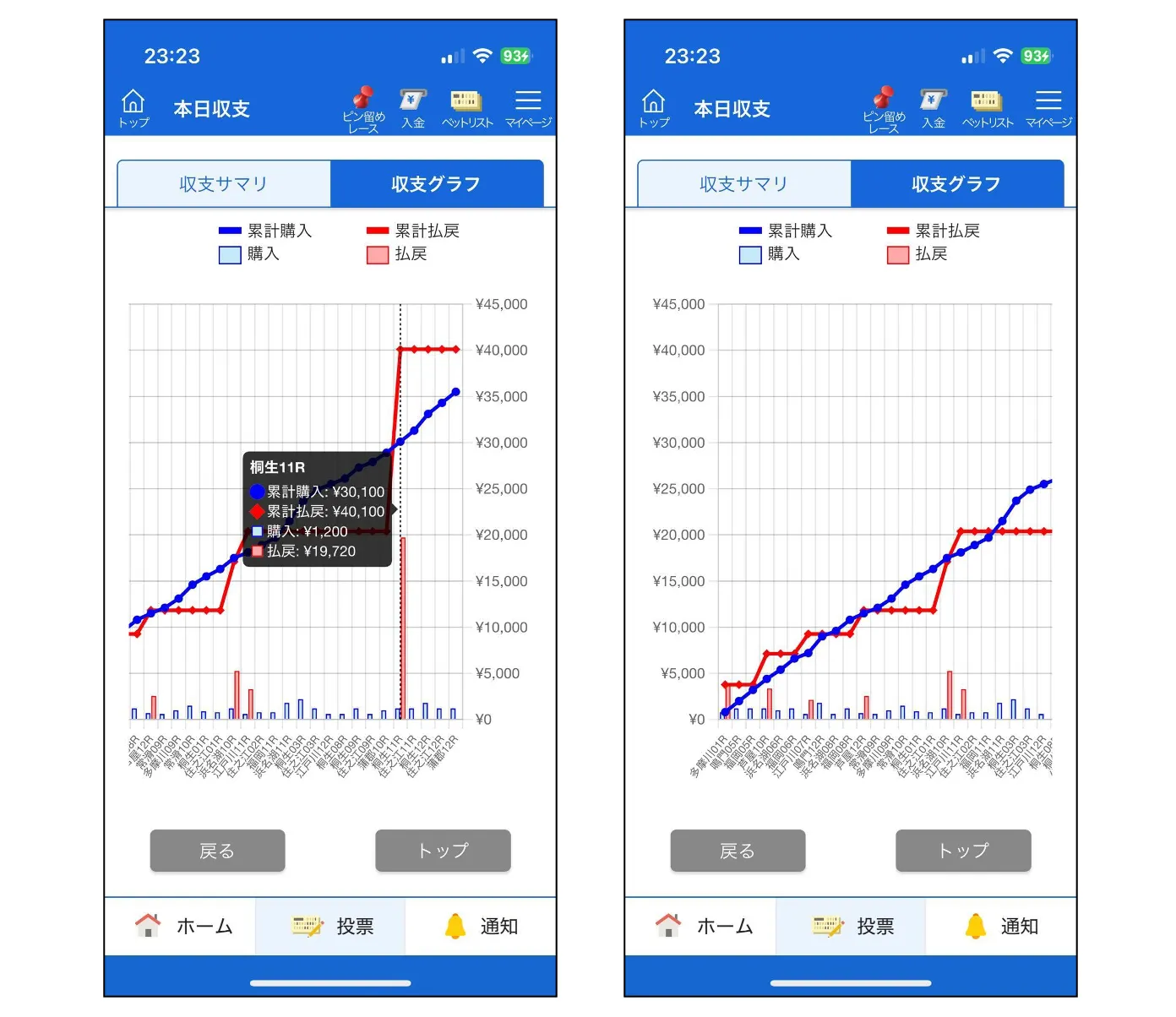 本日収支 本文画像